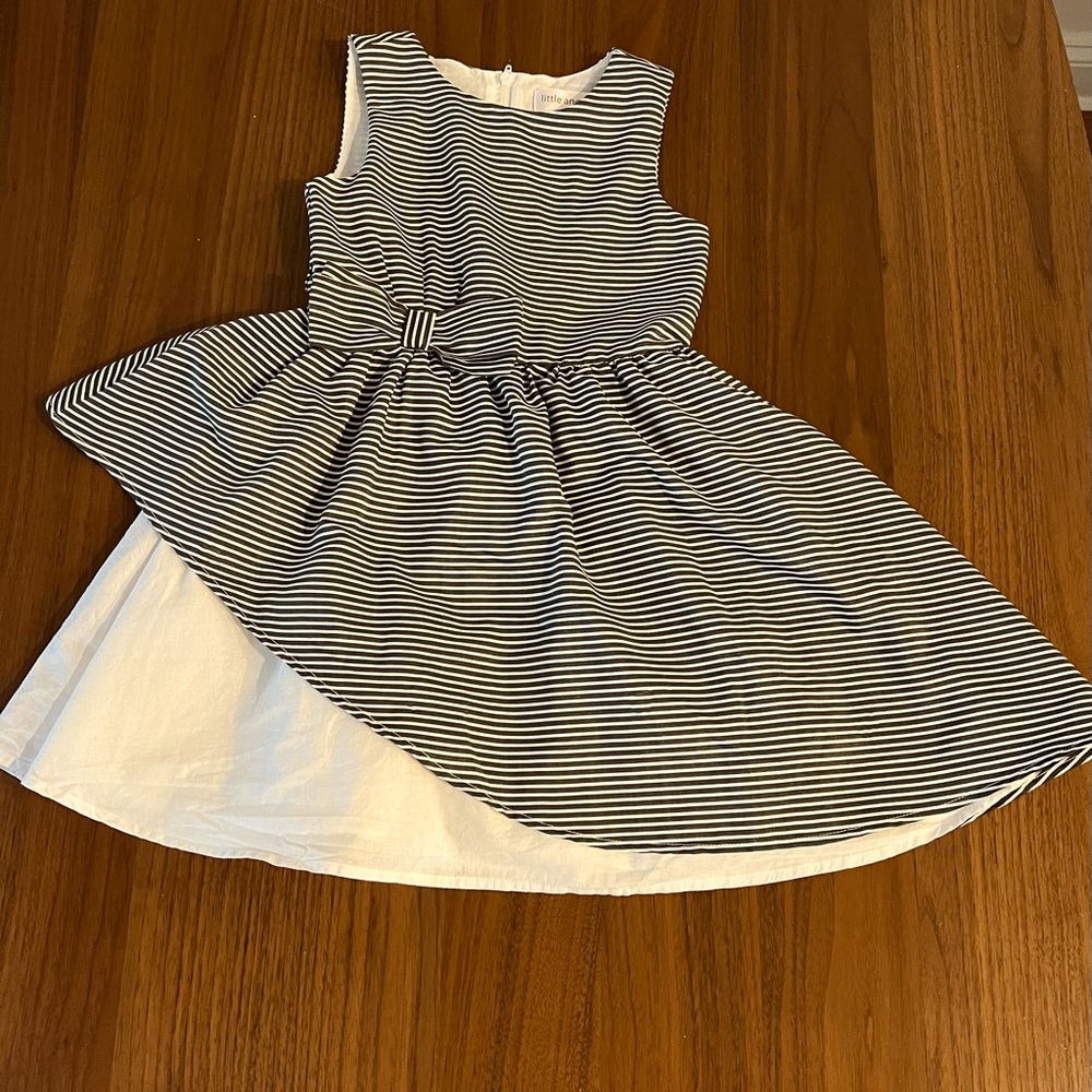 Little Angels by Us Angels Black and White Stripes Dress